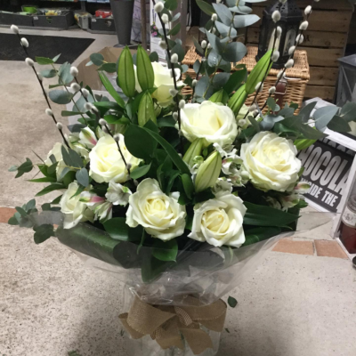 Carol's Florist White Handtied